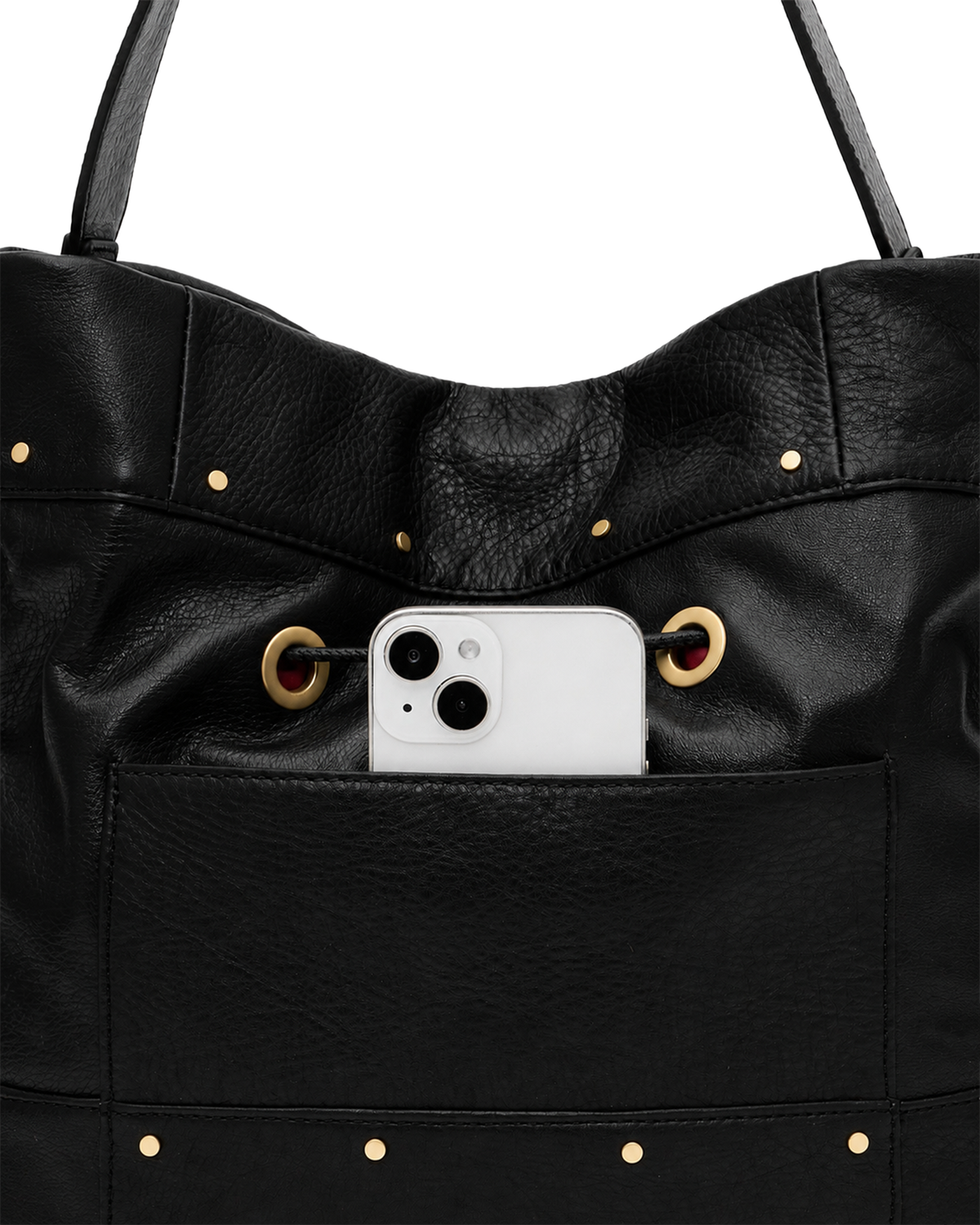 Hammitt Gianna Large Bucket Bag – Black/Gold – detail 5