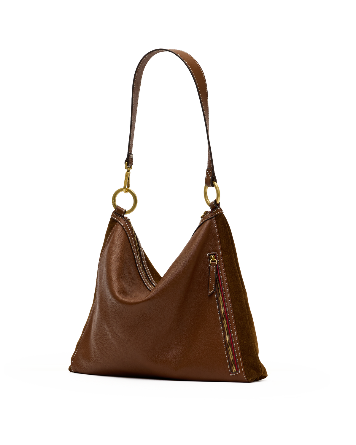 Hammitt Kyle Large Tote – Cinnamon Suede/Antique Gold – detail 5