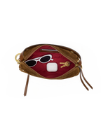 Hammitt Doxie Medium Satchel – Cinnamon Suede/Antique Gold – detail 3