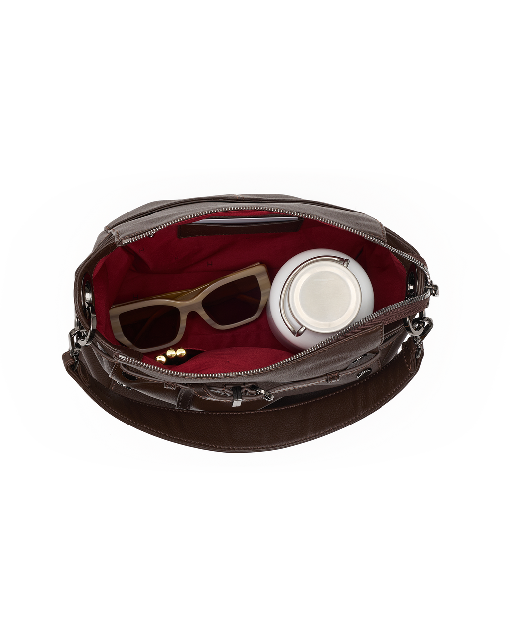 Hammitt Bryant Large Satchel – Belted Espresso/Gunmetal – detail 4