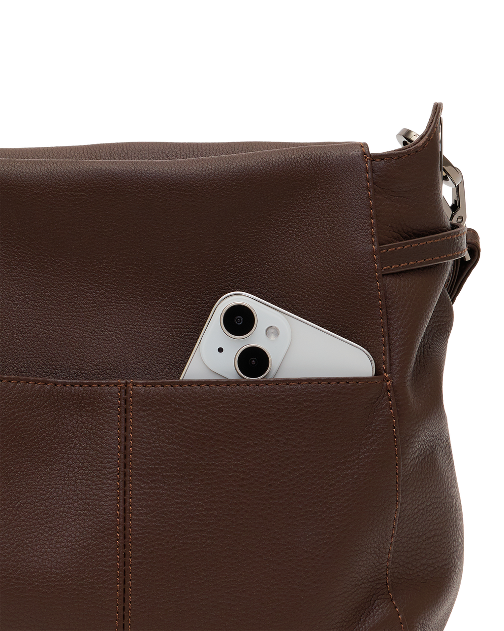 Hammitt Bryant Large Satchel – Belted Espresso/Gunmetal – detail 5