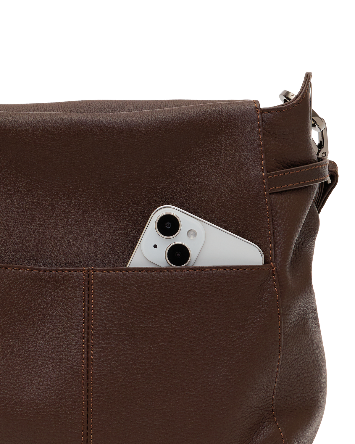 Hammitt Bryant Large Satchel – Belted Espresso/Gunmetal – detail 5