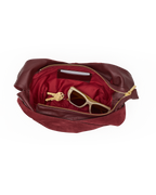 Hammitt Tom Zip Medium Hobo – Cherrywood Suede/Brushed Gold – detail 4