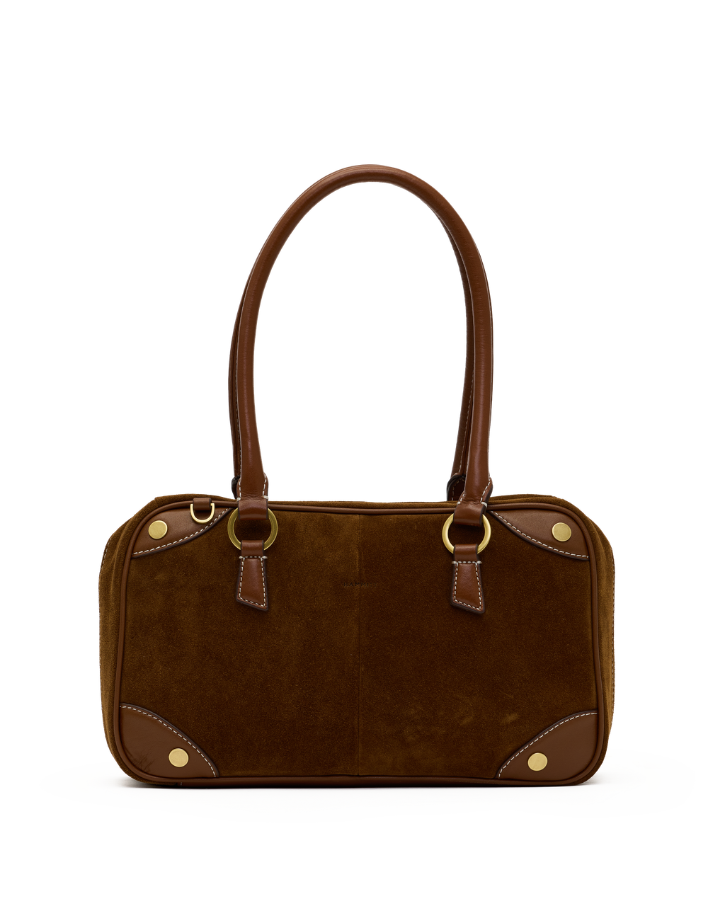 Hammitt Meredith Medium Shoulder Bag – Cinnamon Suede/Antique Gold