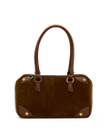 Hammitt Meredith Medium Shoulder Bag – Cinnamon Suede/Antique Gold