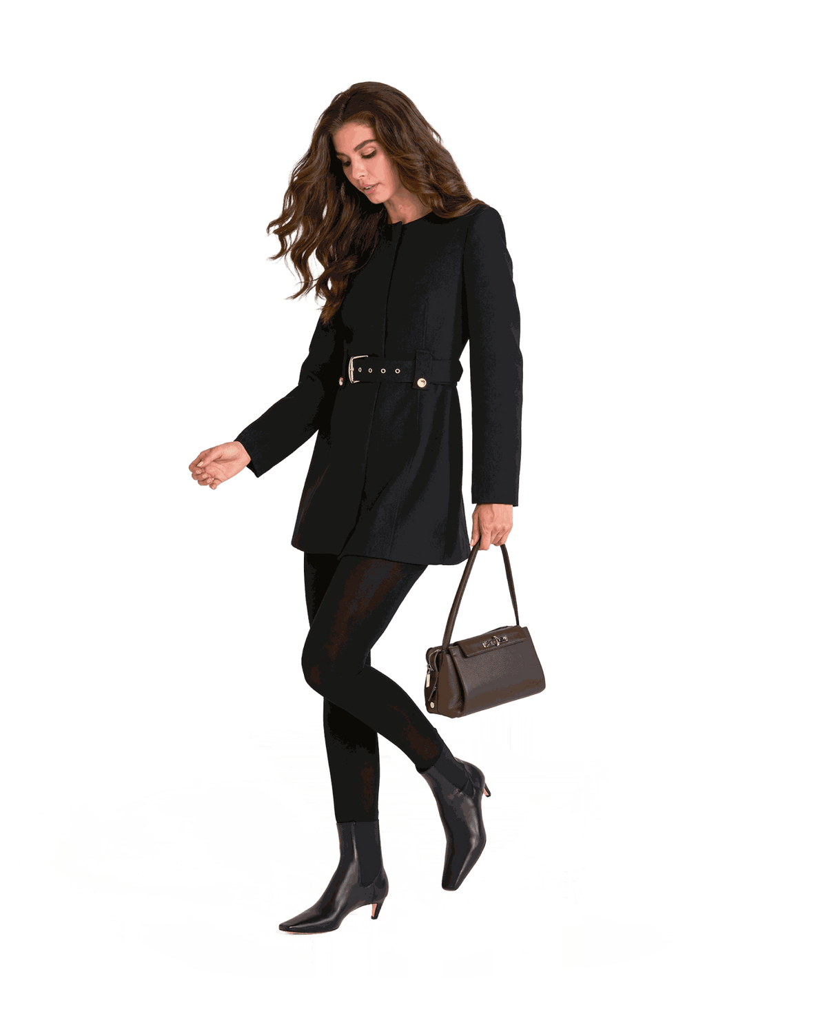 Hammitt Charlotte Medium Shoulder Bag – Espresso Pebble/Silver – detail 2